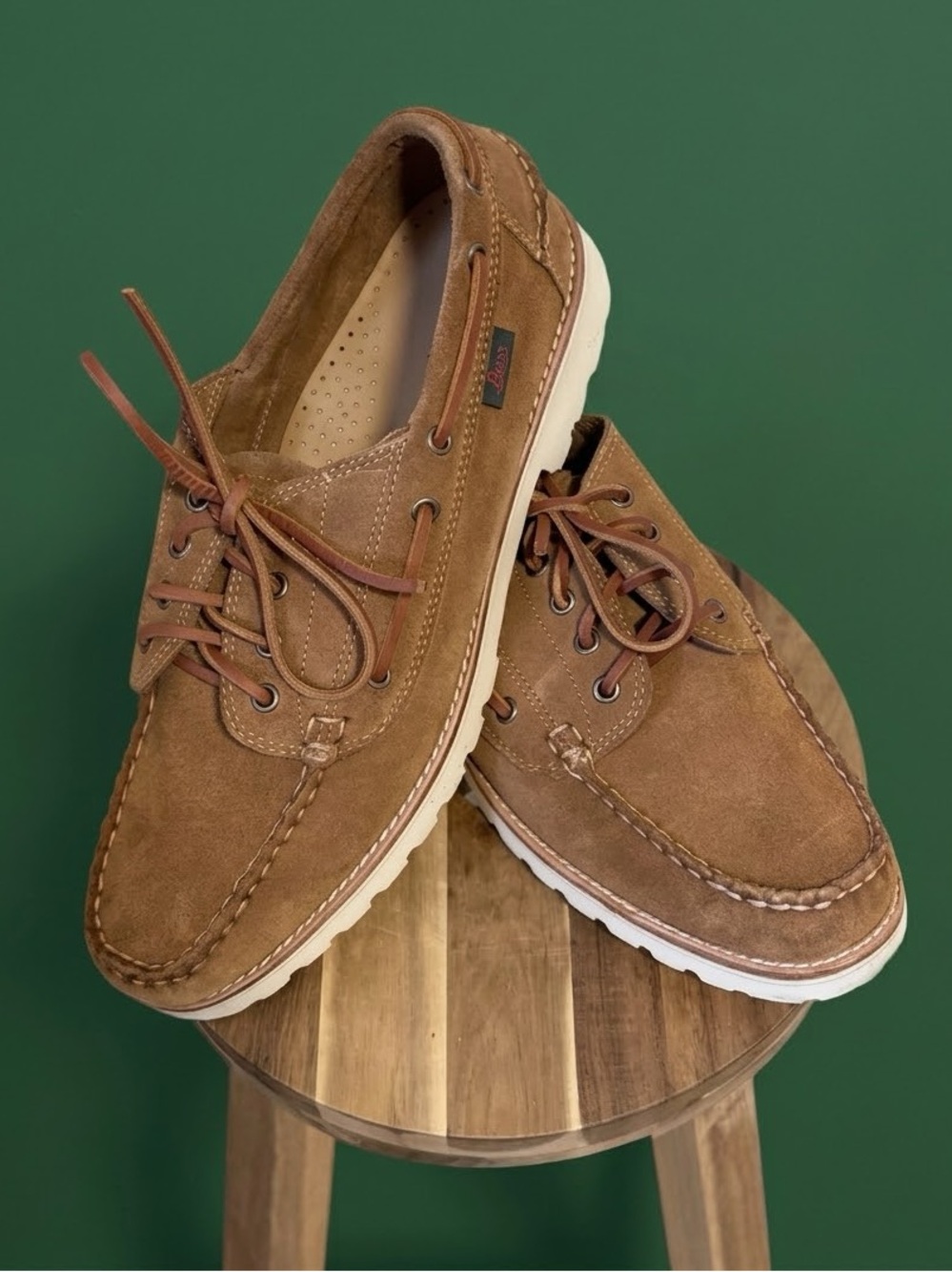 G.H. Bass NIB Ranger Camp Moc Suede Brown Shoes Men’s Size UK11 New In Box